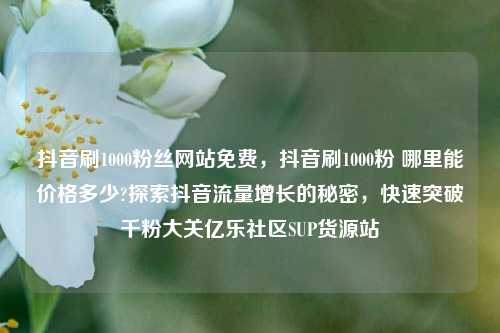抖音刷1000粉丝网站免费	，抖音刷1000粉 哪里能价格多少?探索抖音流量增长的秘密，快速突破千粉大关亿乐社区SUP货源站  第1张