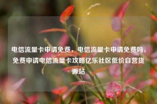 电信流量卡申请免费，电信流量卡申请免费吗，免费申请电信流量卡攻略亿乐社区低价自营货源站